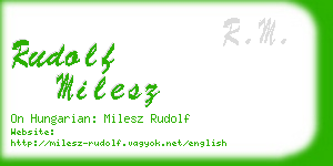 rudolf milesz business card